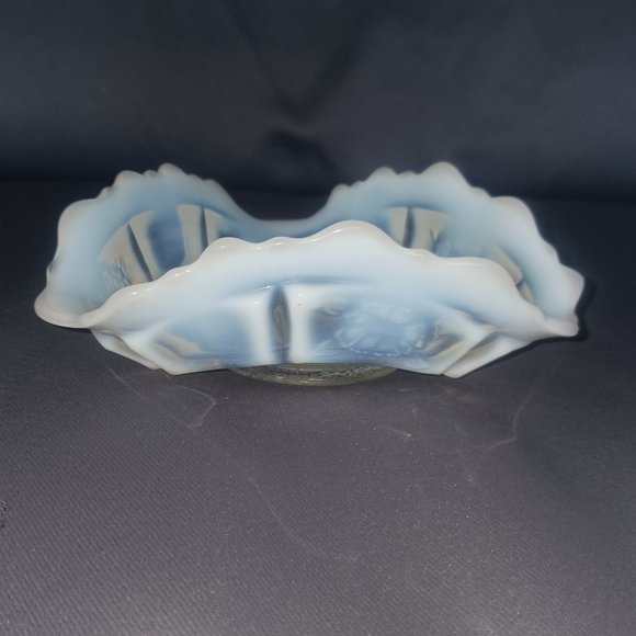 Vintage Clear Opalescent Triangular Candy Dish - Picture 5 of 5